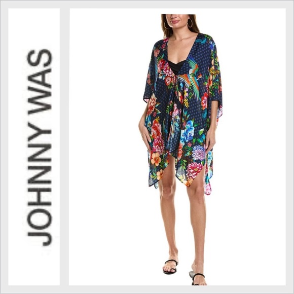 NWT Johnny Was Dreamer Short Kimono in multi - Picture 1 of 7